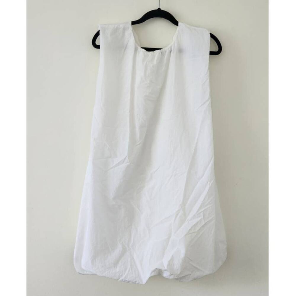 NEUTER KOREAN BRAND Mini White Balloon Sleeveless Dress S/M Bubble Hem
